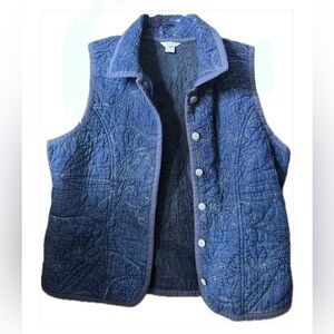 Christopher & Banks Navy Quilted Vest size medium